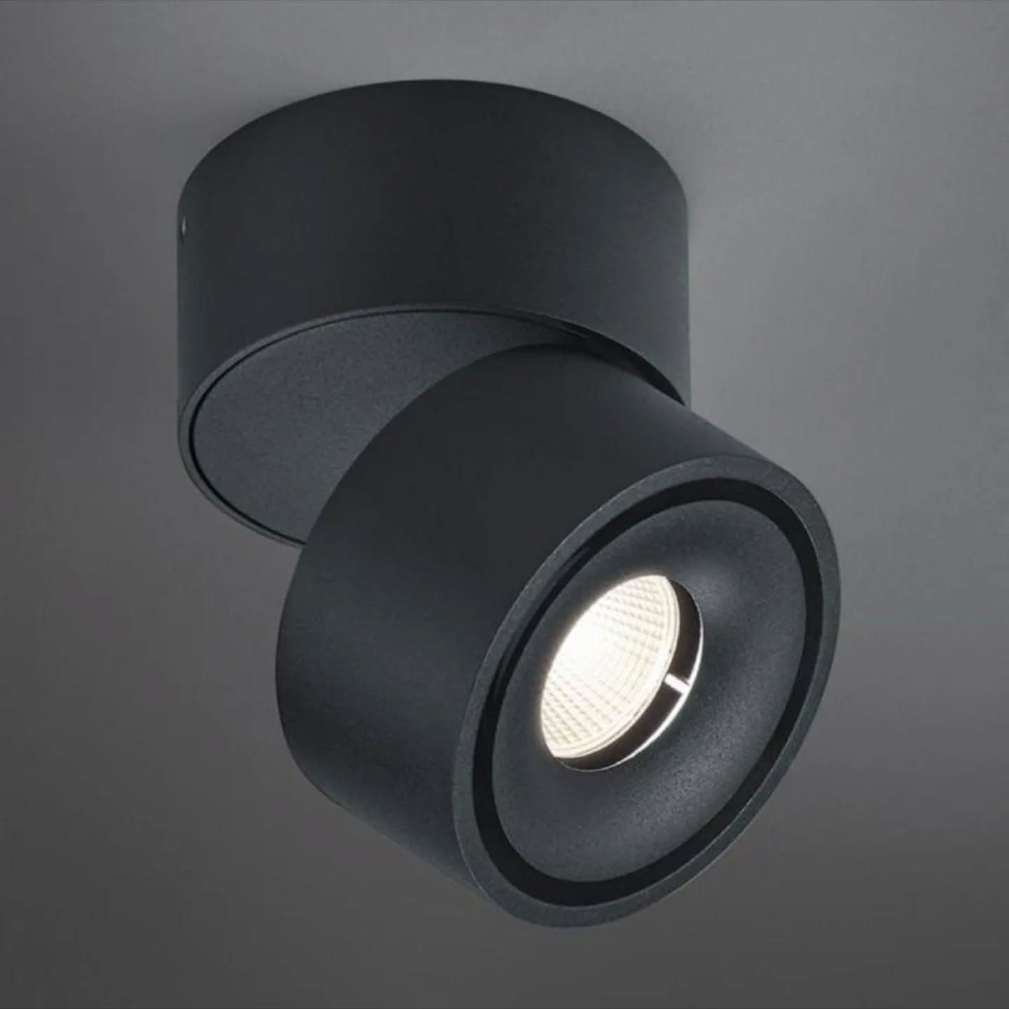 Modern Matte Black Adjustable LED Spotlight