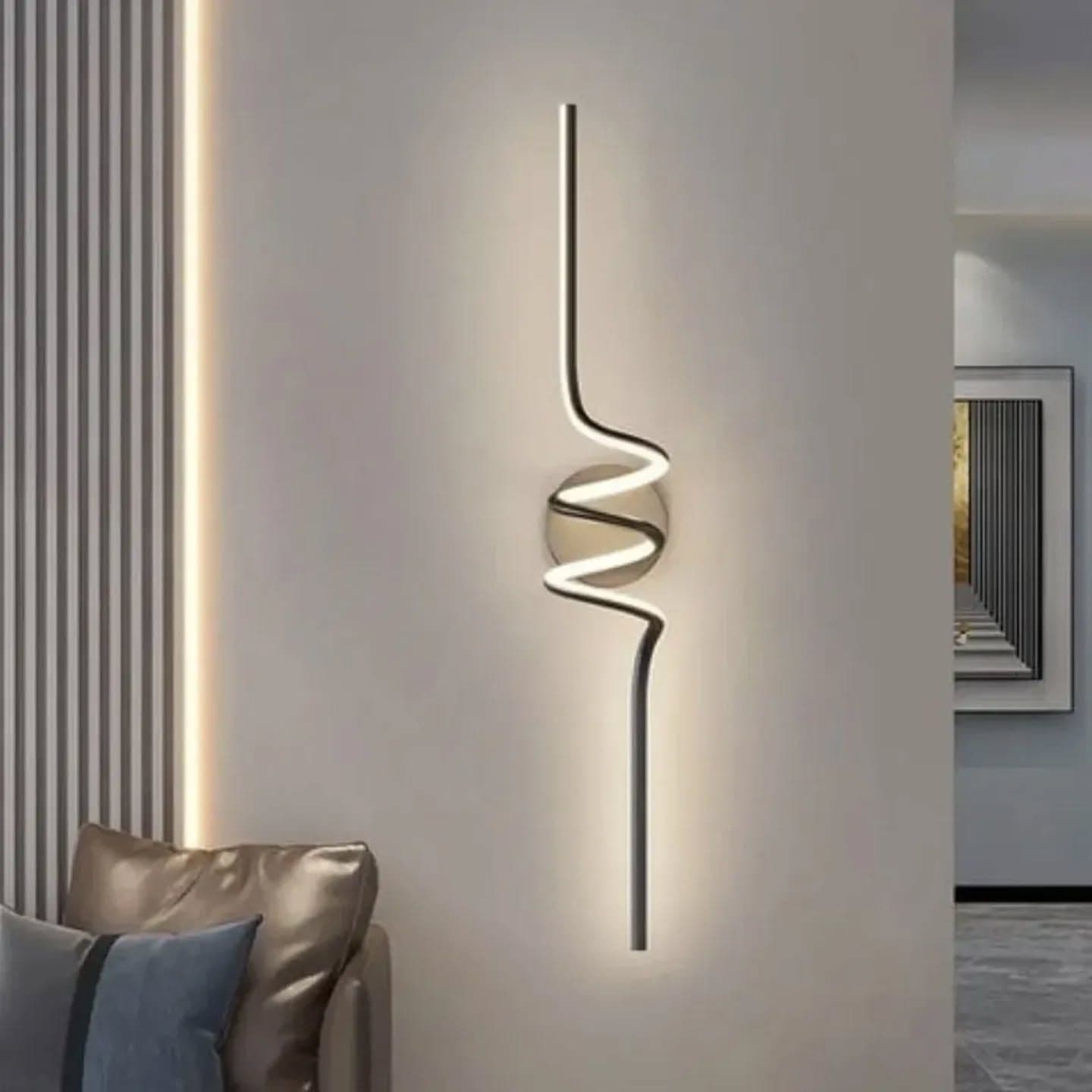 Modern Black Curved LED Wall Light