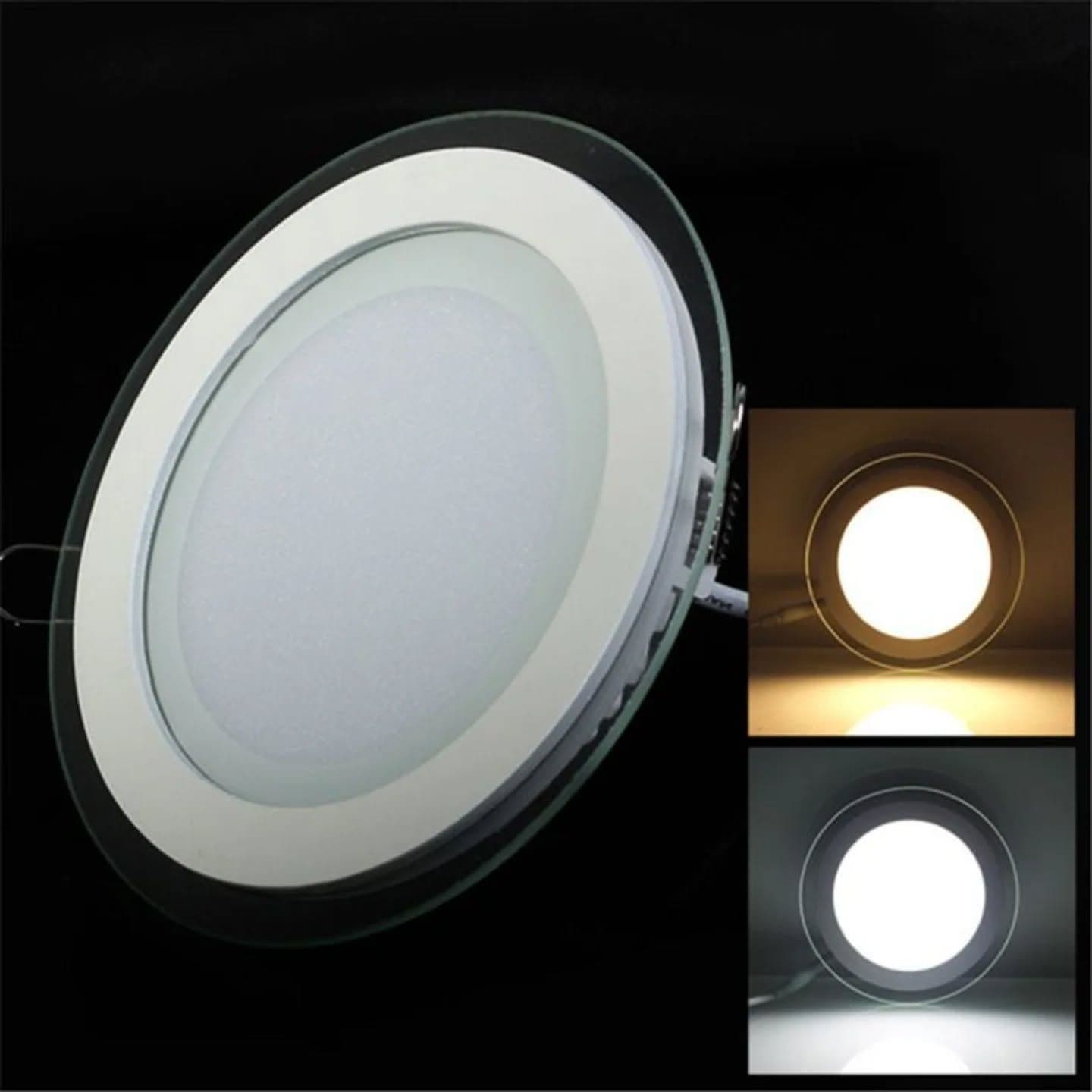 Modern White Frosted Glass LED Downlighter - 12W