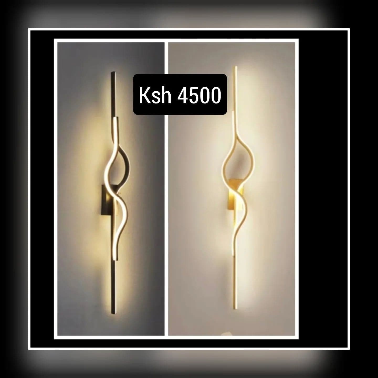 Modern Gold Wave LED Wall Light