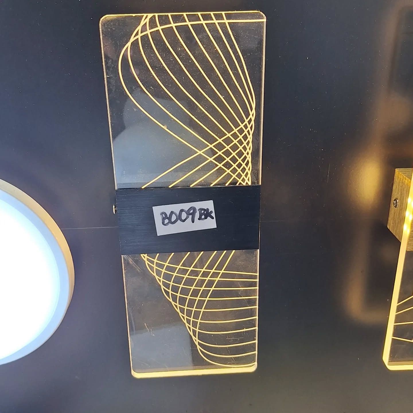 Modern Clear and Gold Geometric LED Wall Light