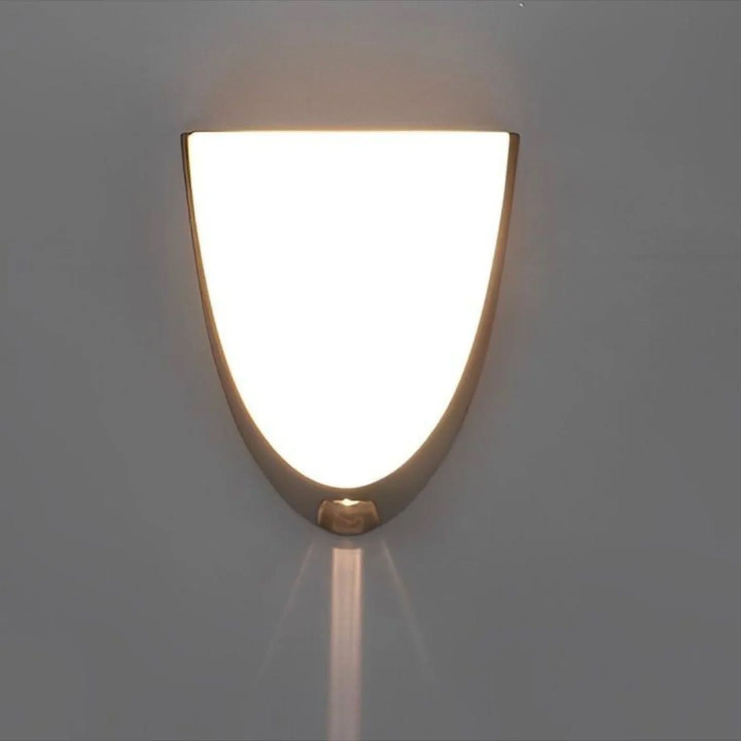 Modern Chrome and White LED Wall Light with Frosted Glass