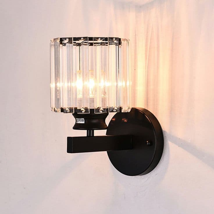 Round Crystal wall light