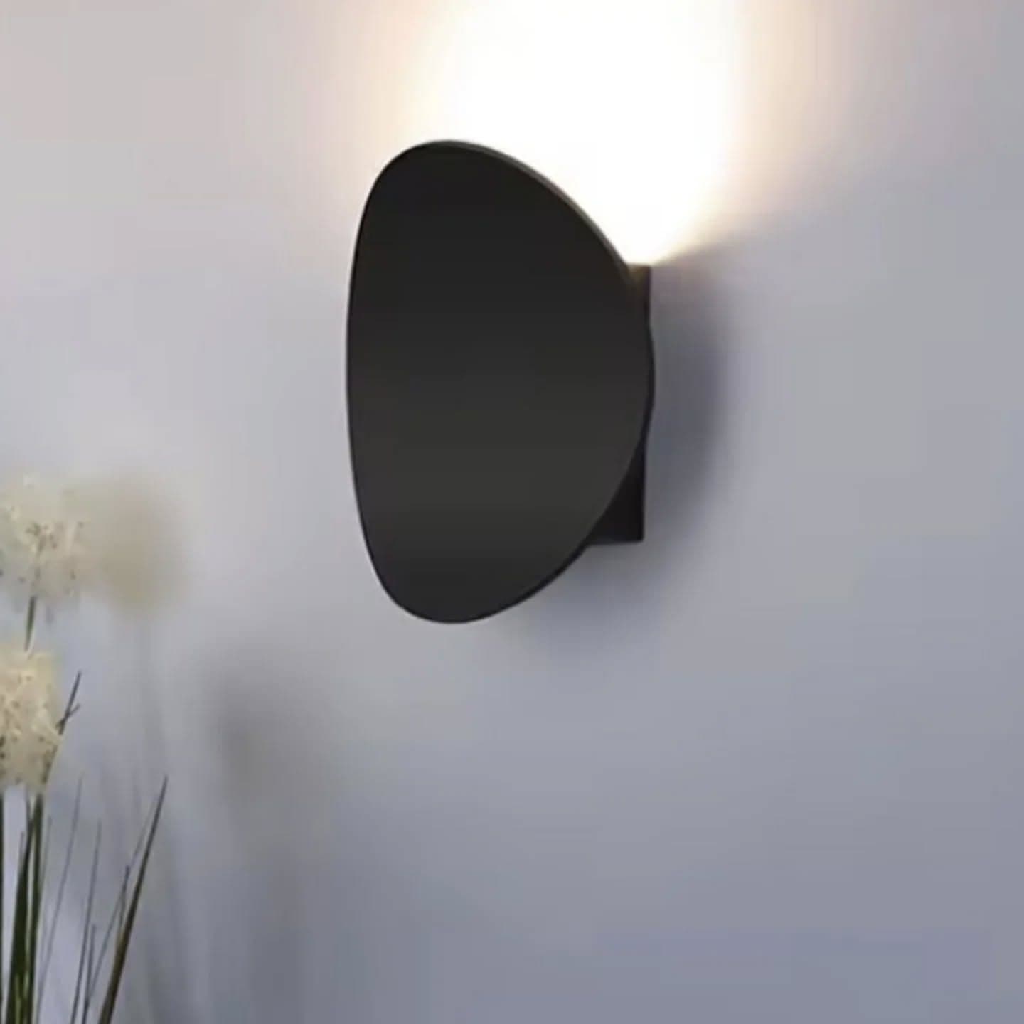 Modern Matte Black Abstract Wall Light