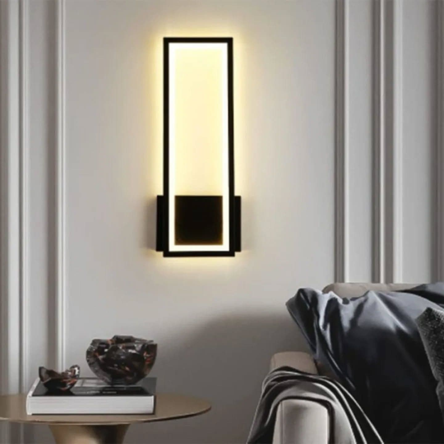 Modern Black Geometric LED Wall Light