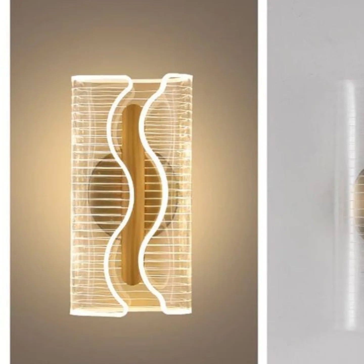 Modern Gold Wave LED Wall Light