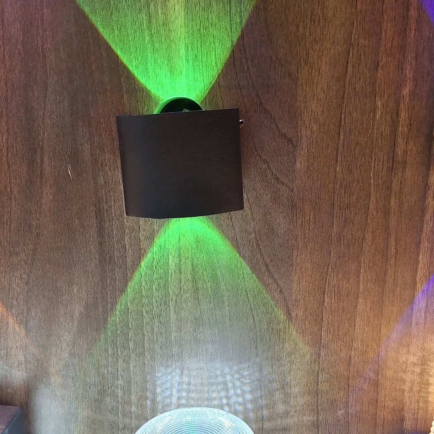 Modern Black Up & Down Colored Wall Light
