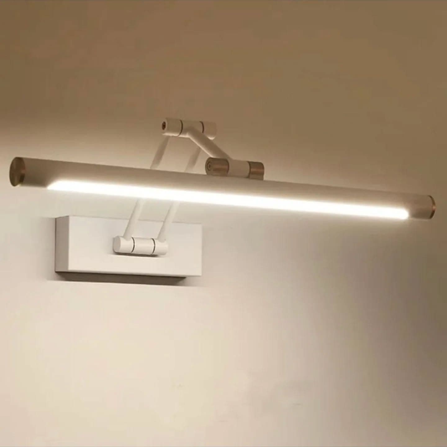 Modern Adjustable White and Brass LED Wall Light