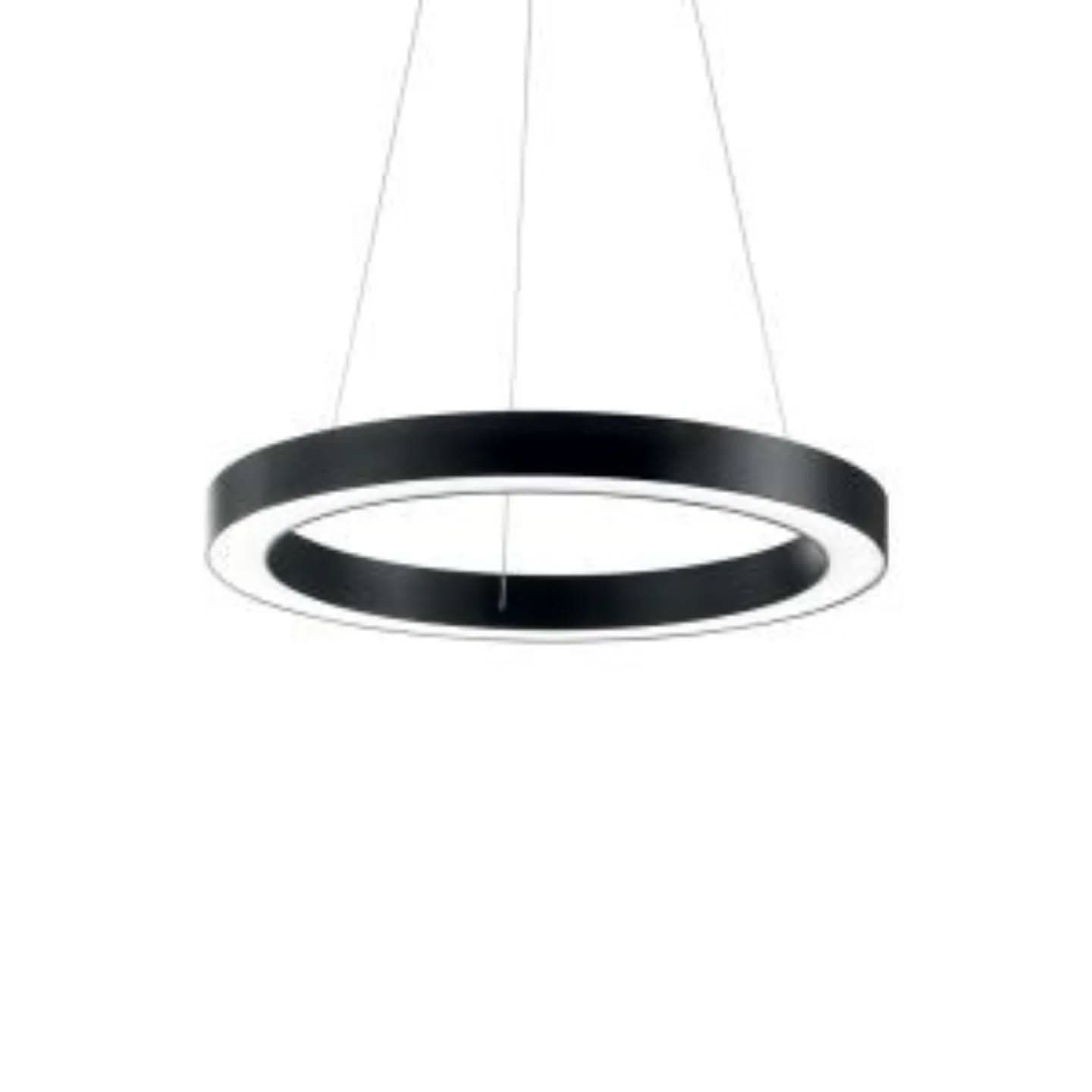 Modern Black Circular LED Pendant Light