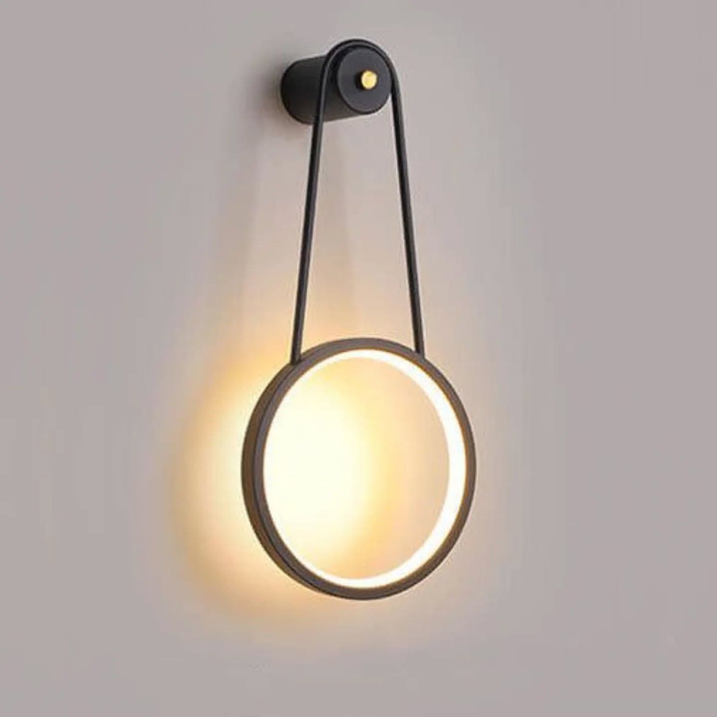 Modern Black and Gold Pulley Wall Light