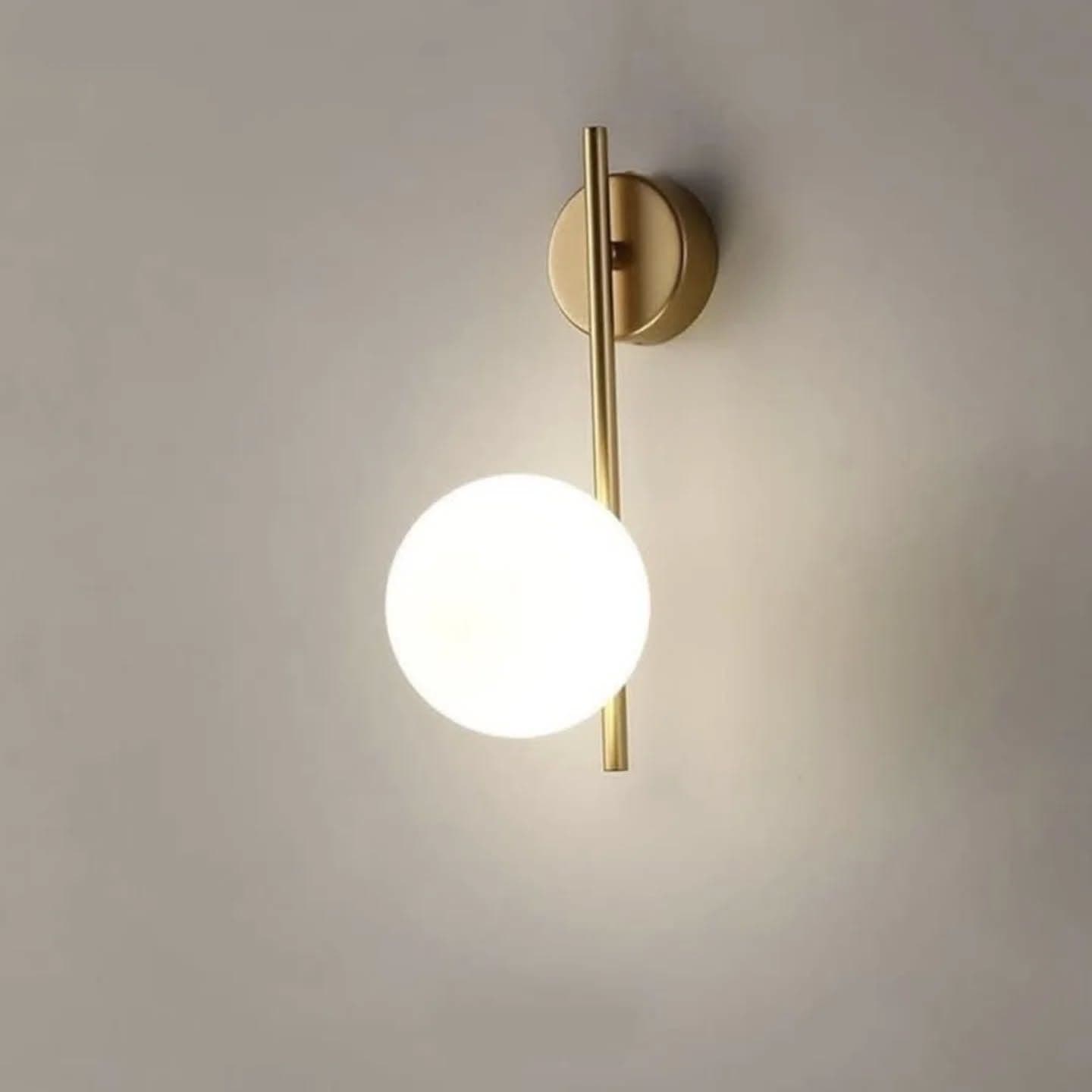 Modern Gold Globe Wall Light