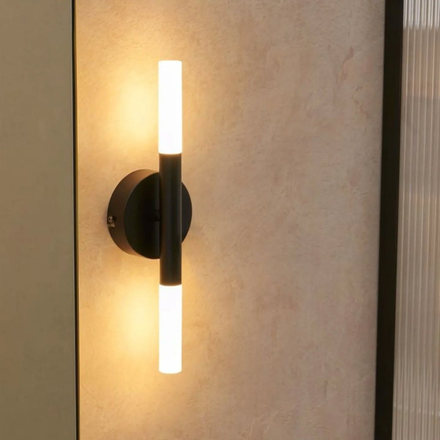 Modern Black Double-Headed LED Wall Light