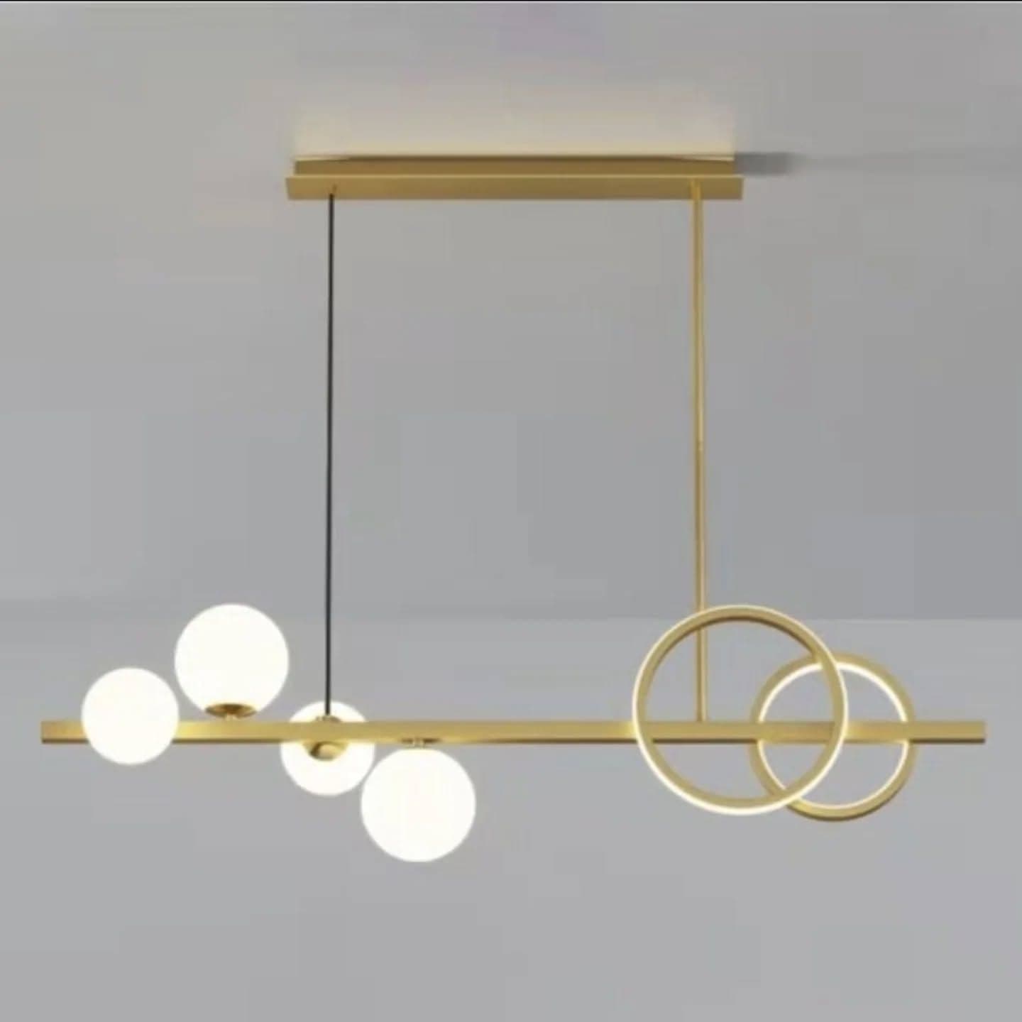 Modern Gold Orb Pendant Light with Circular Accents