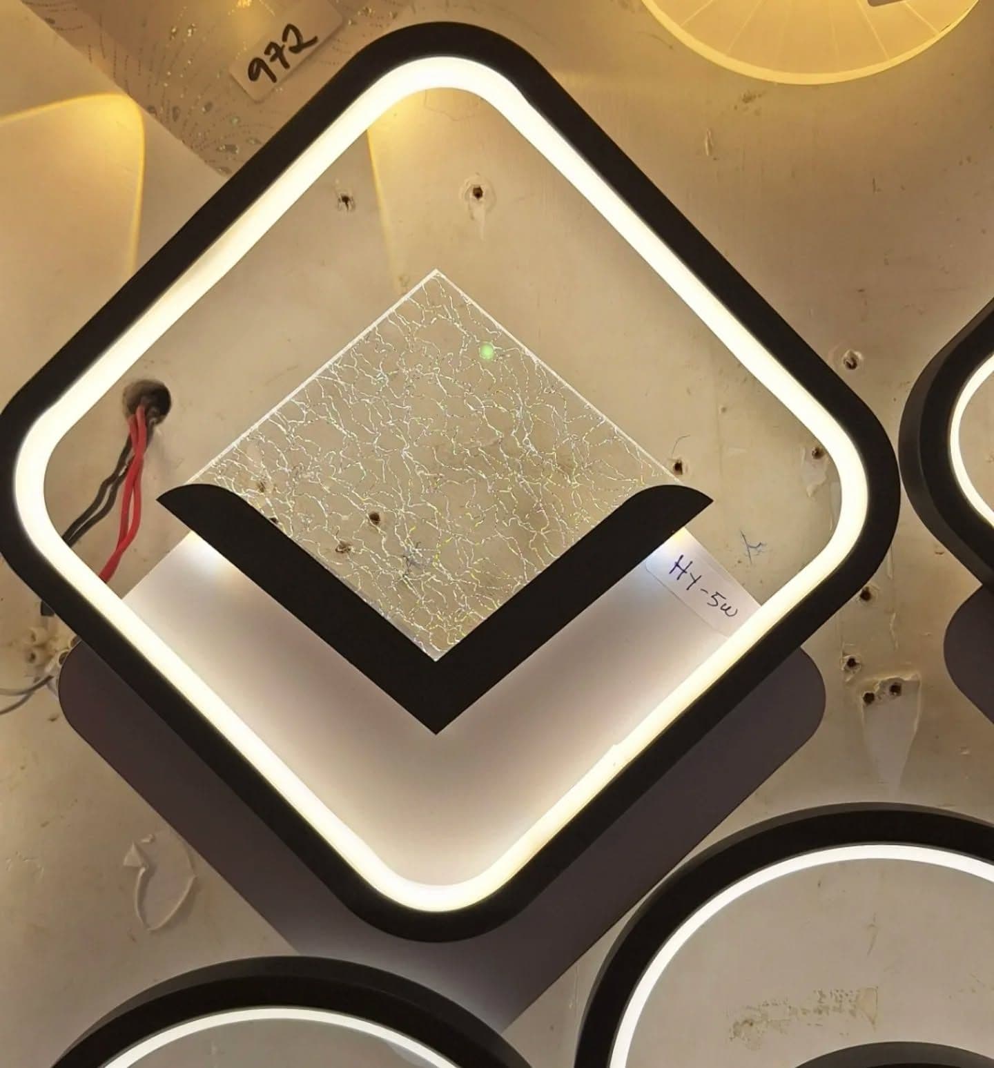 Modern Black Geometric LED Wall Light