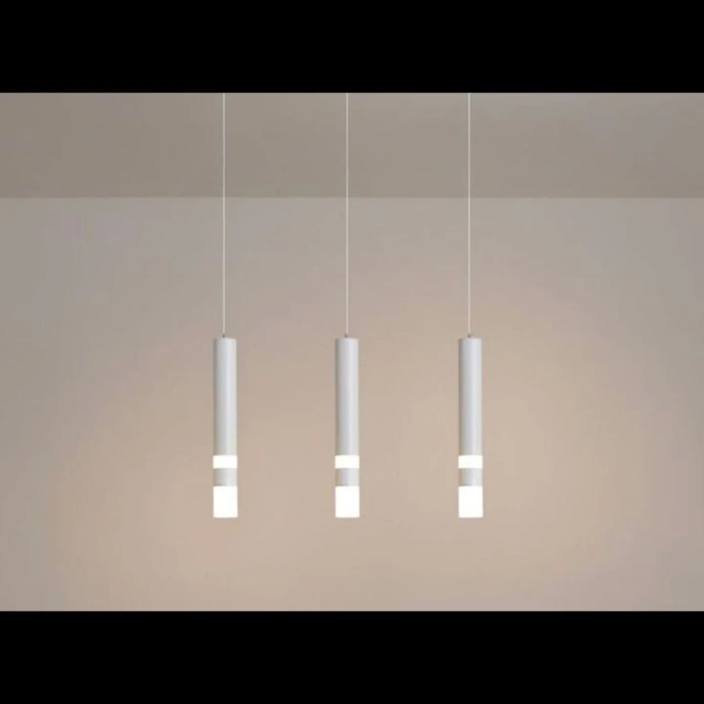 Modern White Geometric LED Pendant Light