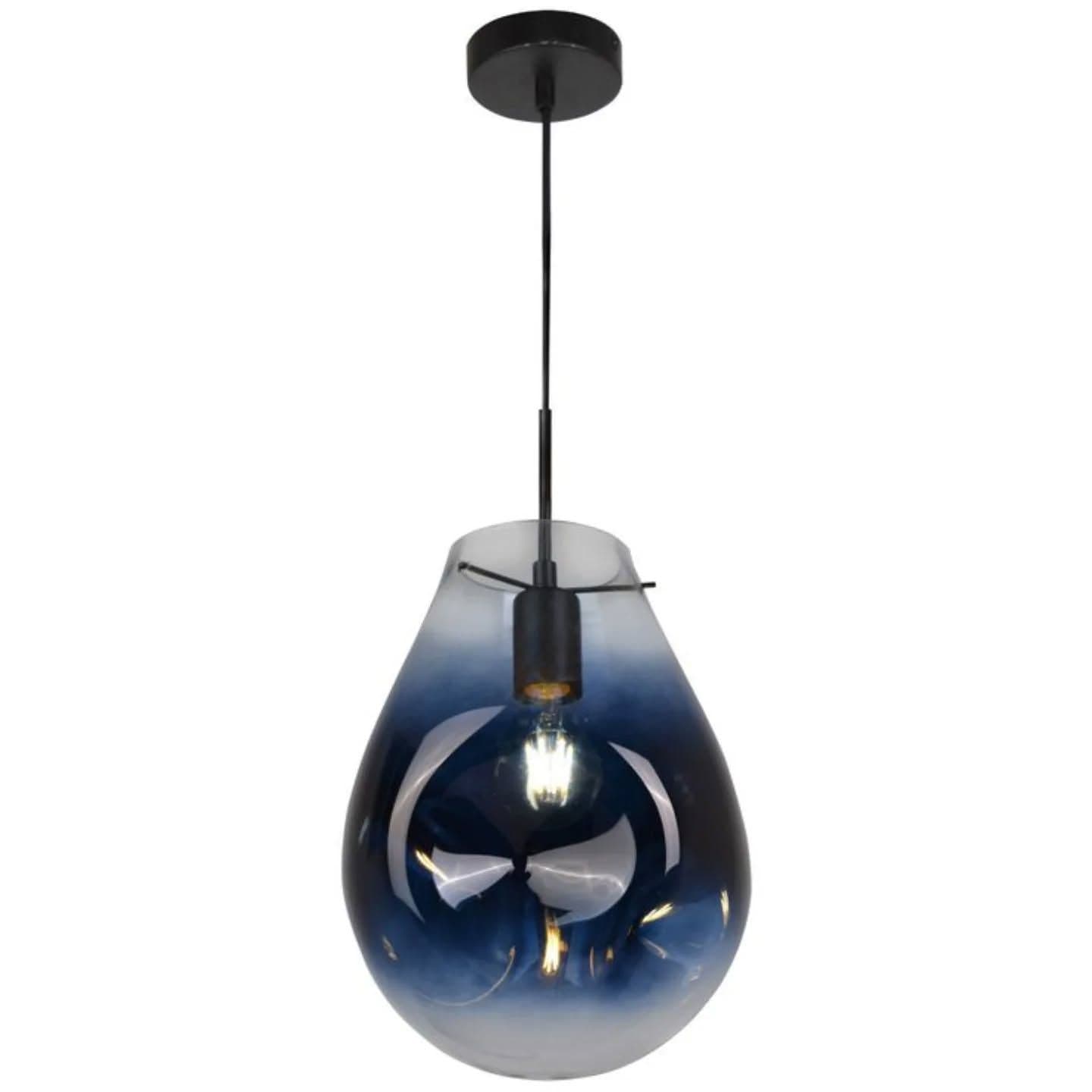 Modern Blue Gradient Glass Pendant Light