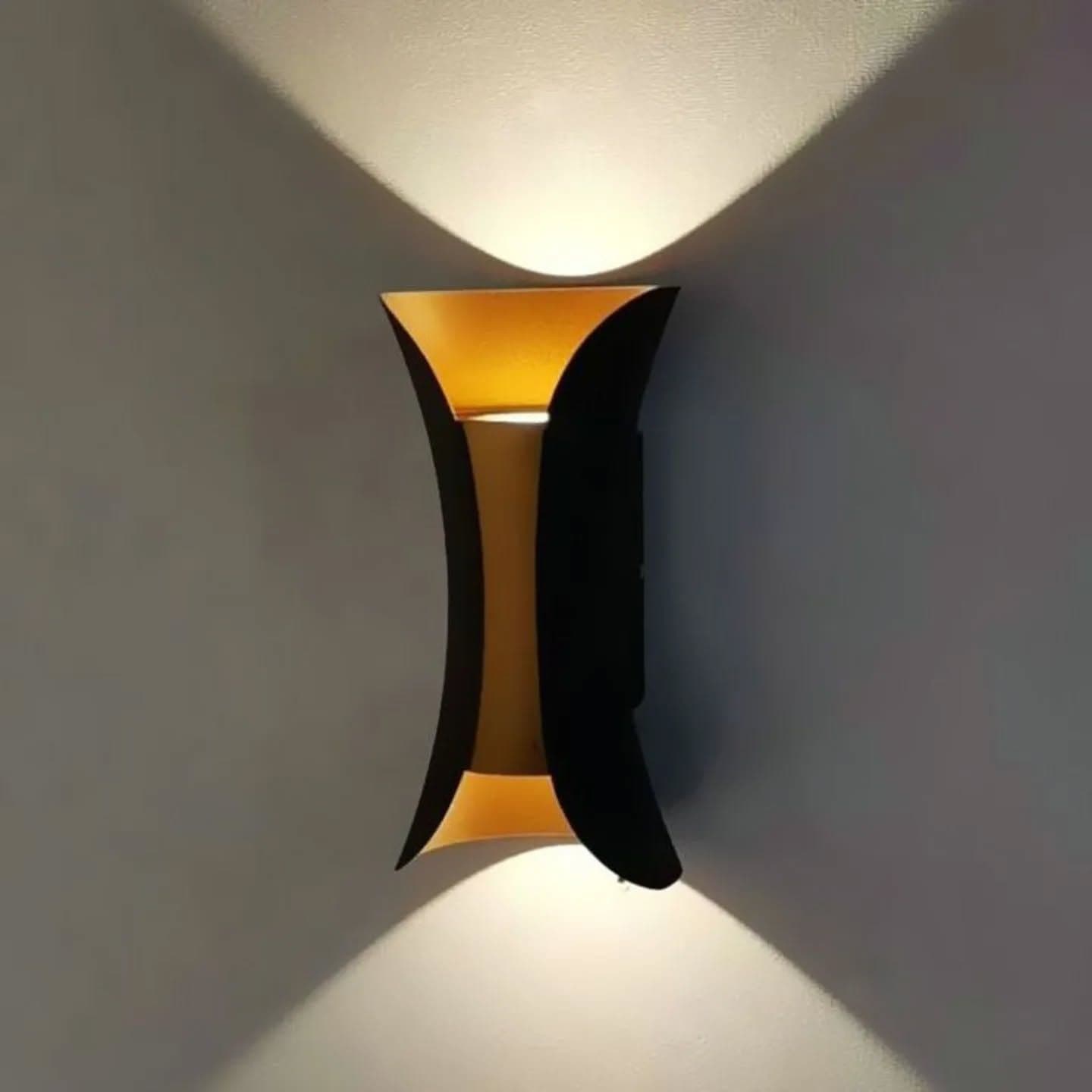 Modern Black & Gold Up/Down Wall Light
