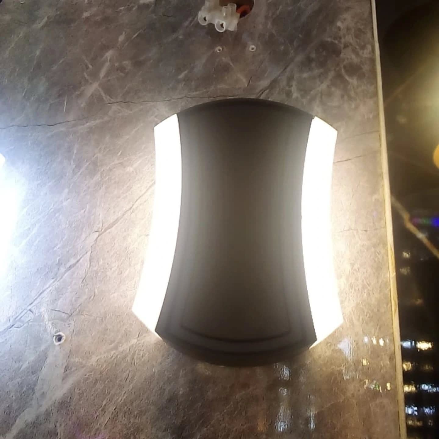 Modern Gray and White Dual-Illumination Wall Light
