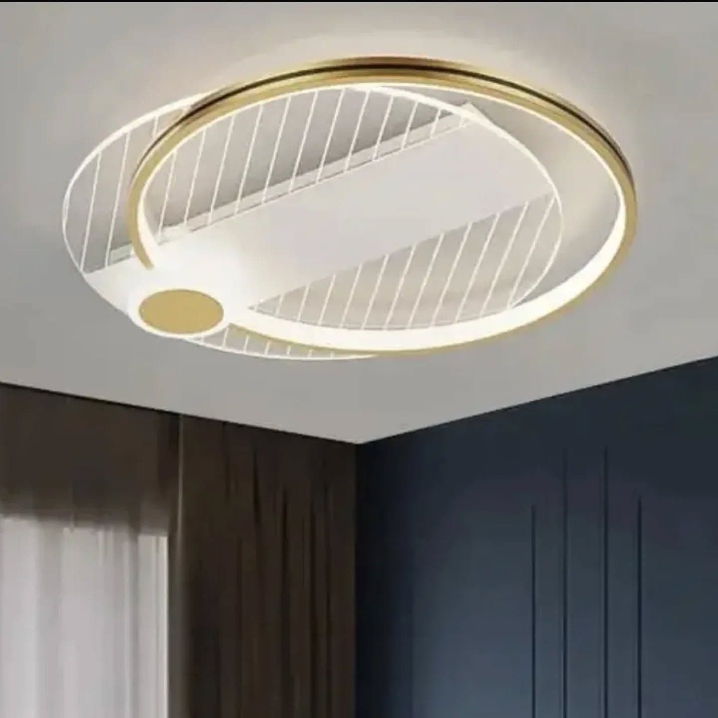 Modern Gold and White Geometric LED Ceiling Light