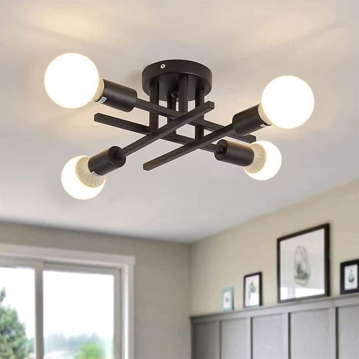 Black low ceiling light