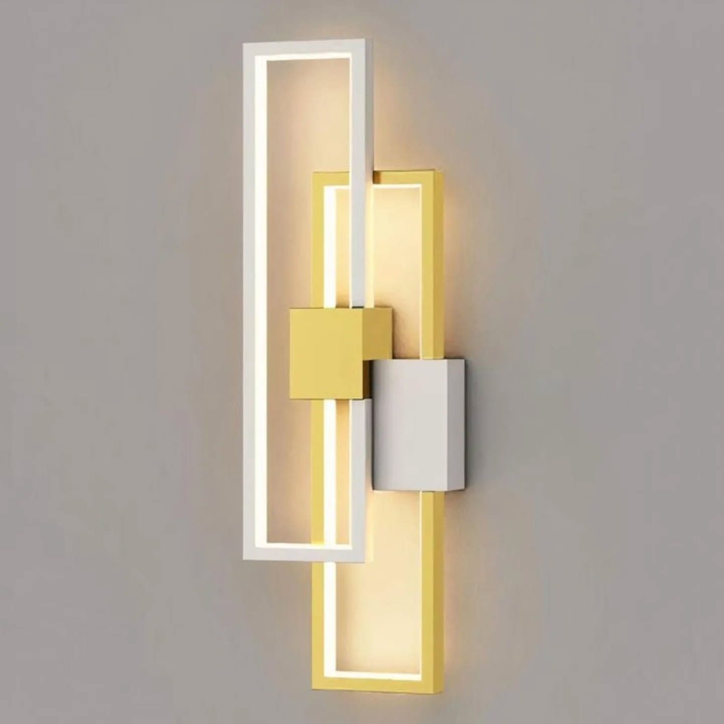 Modern Geometric Gold LED Wall Light