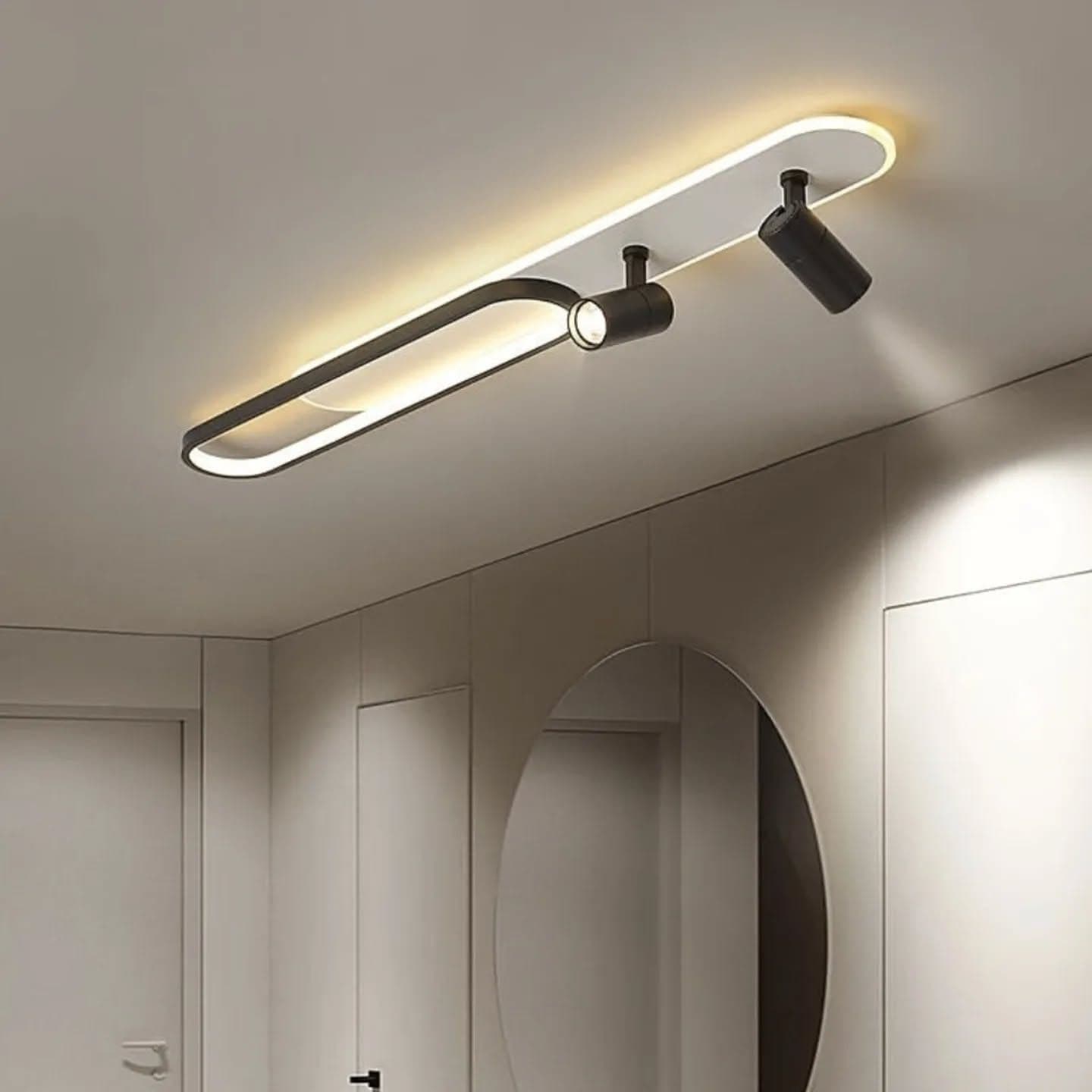 Modern Black Adjustable LED Track Spotlight