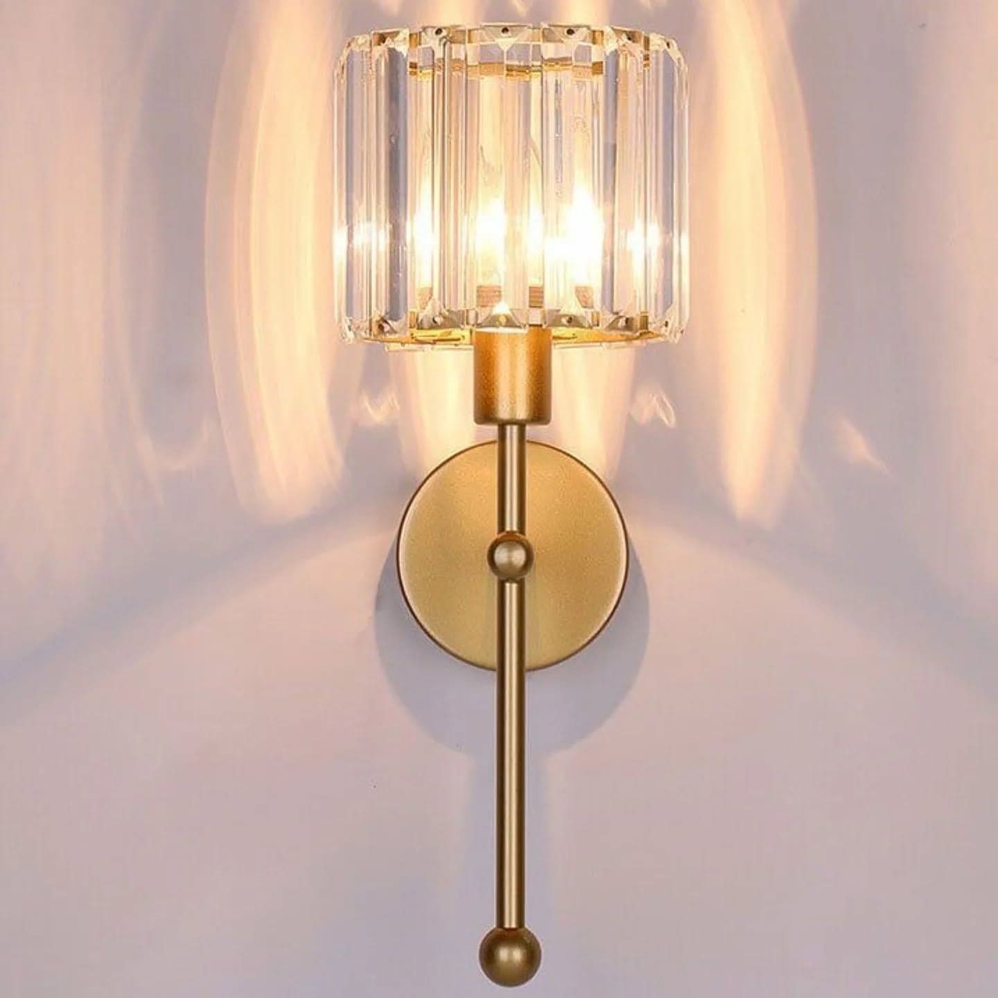 Modern Gold Crystal Wall Sconce Light