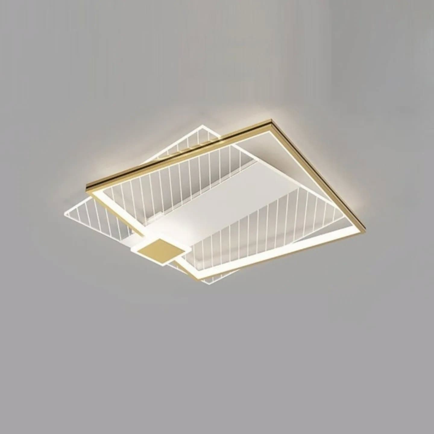 Modern Gold Geometric LED Chandelier