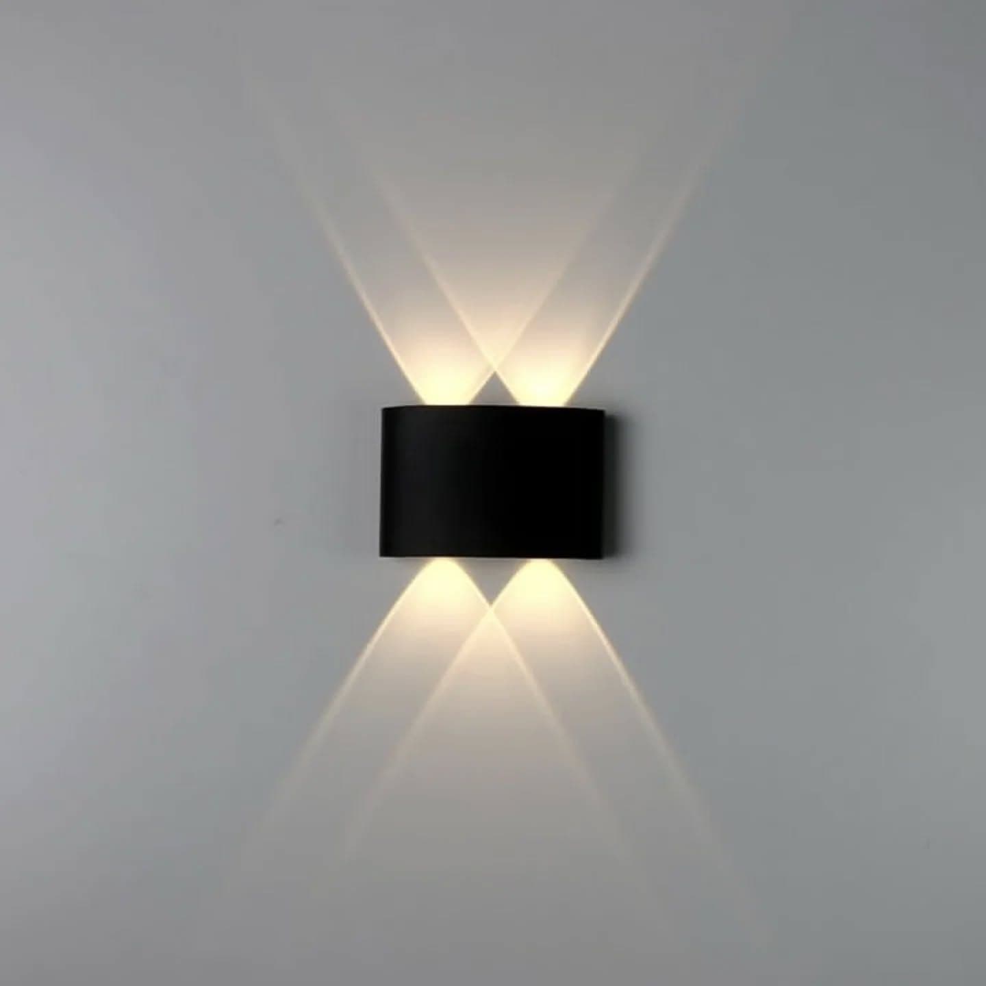Modern Matte Black Dual Beam Wall Light