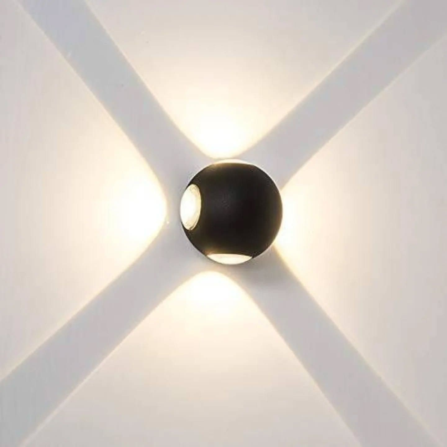 Modern Matte Black Dual-Illumination Wall Light