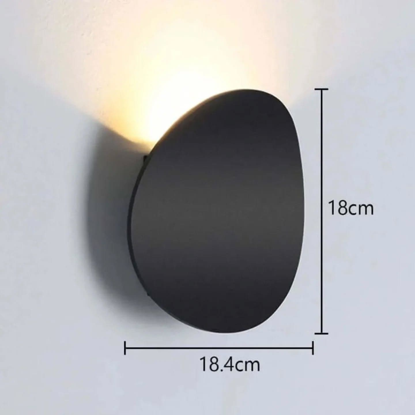 Modern Matte Black Asymmetrical Wall Light