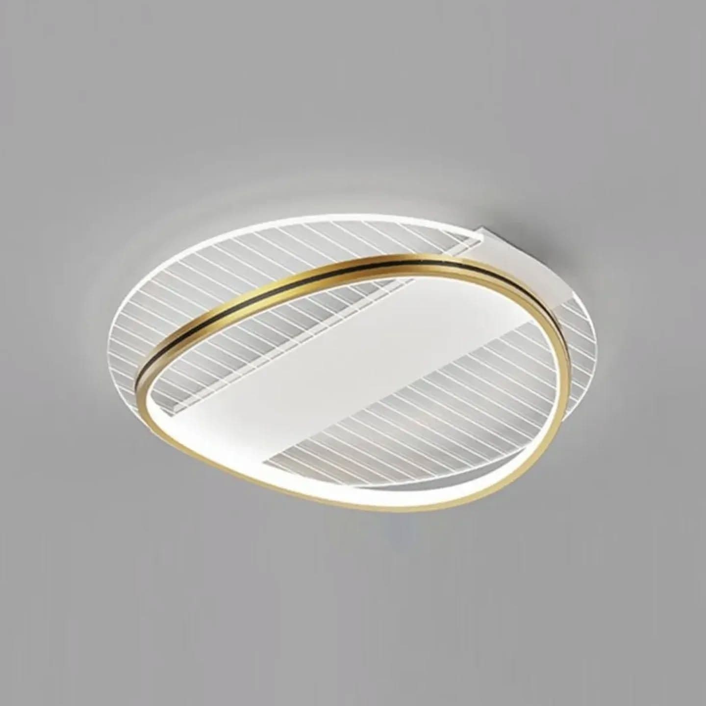 Modern Gold and White Geometric LED Ceiling Light