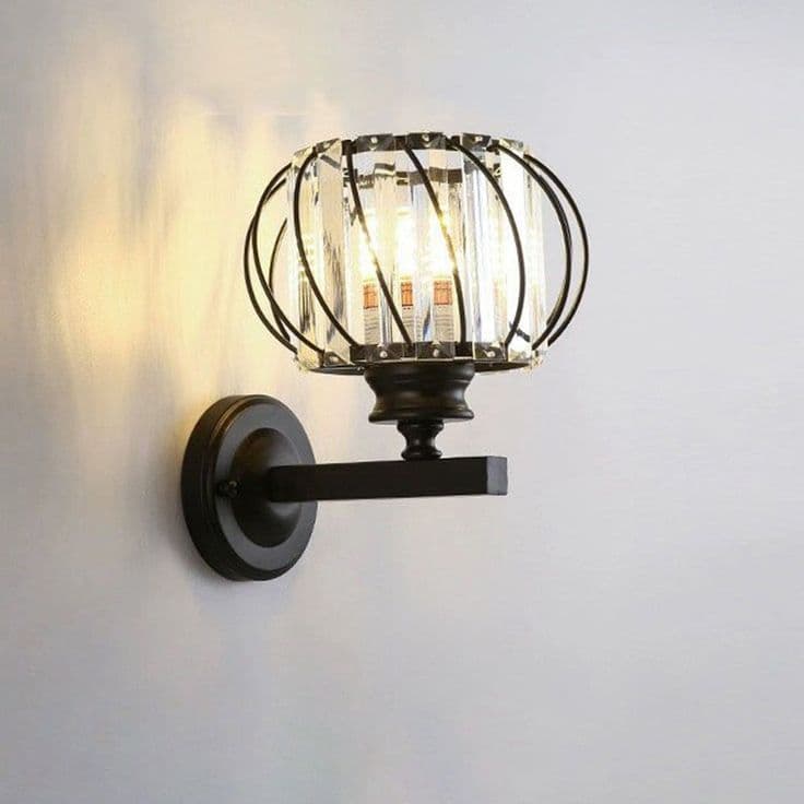 Black decorative wall light