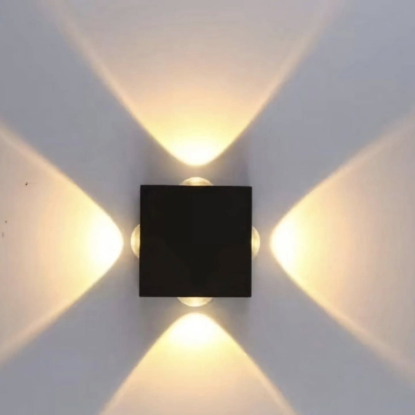 Modern Black & White Aluminum Geometric Wall Light