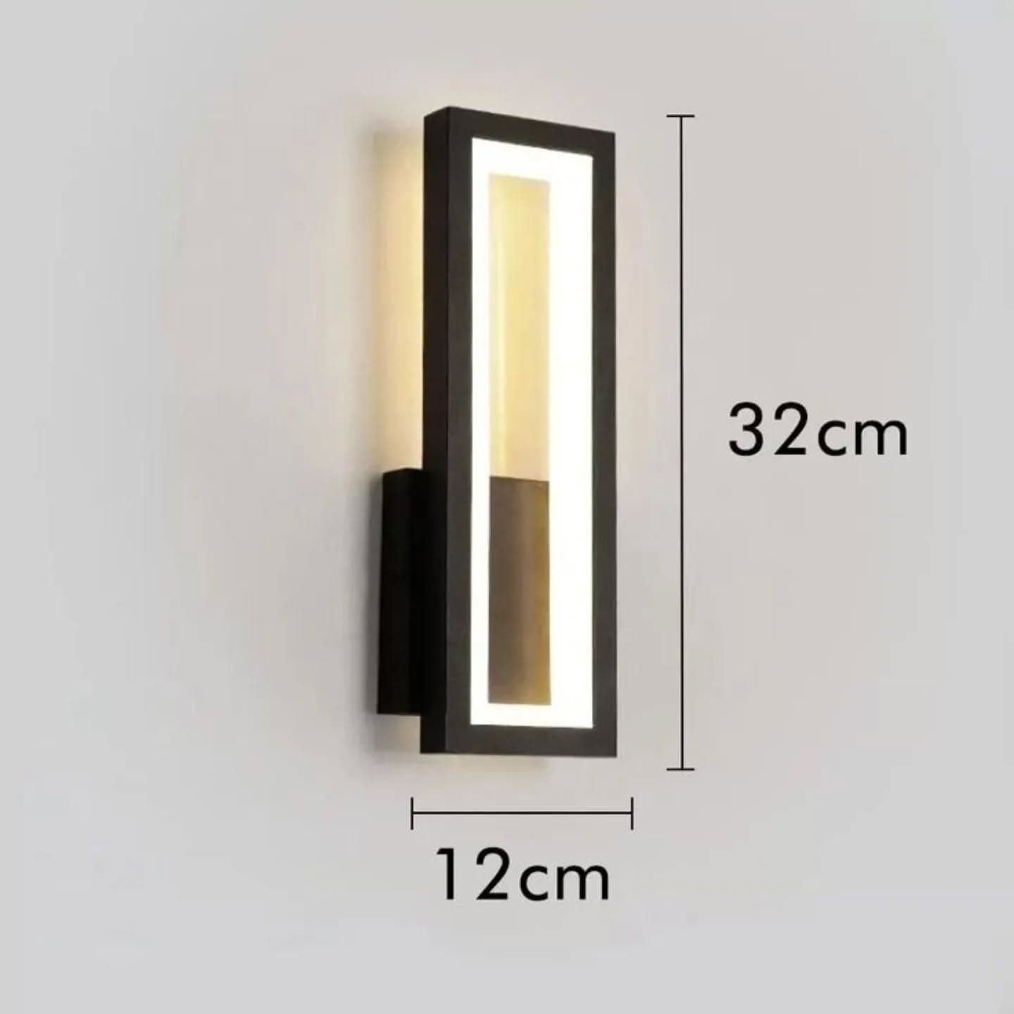 Modern Black Rectangular LED Wall Light