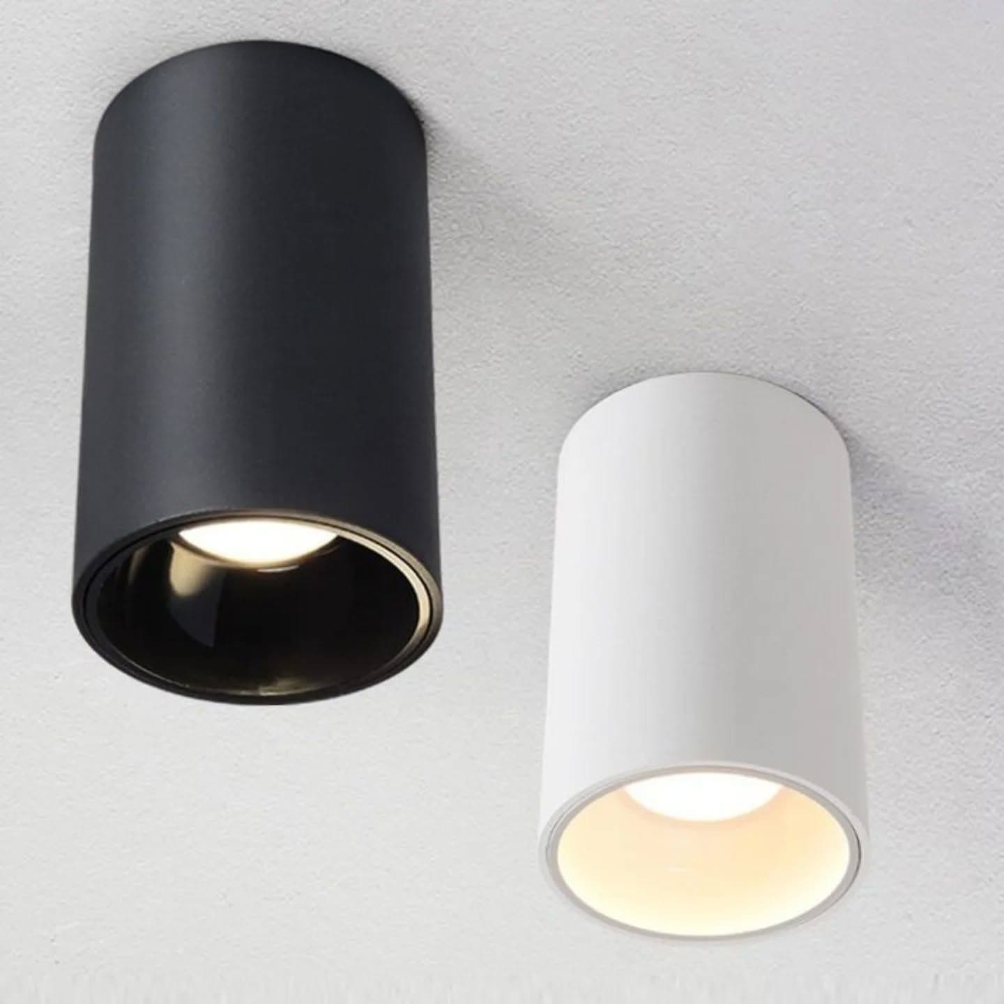 Modern Matte Black & White LED Ceiling Downlighter