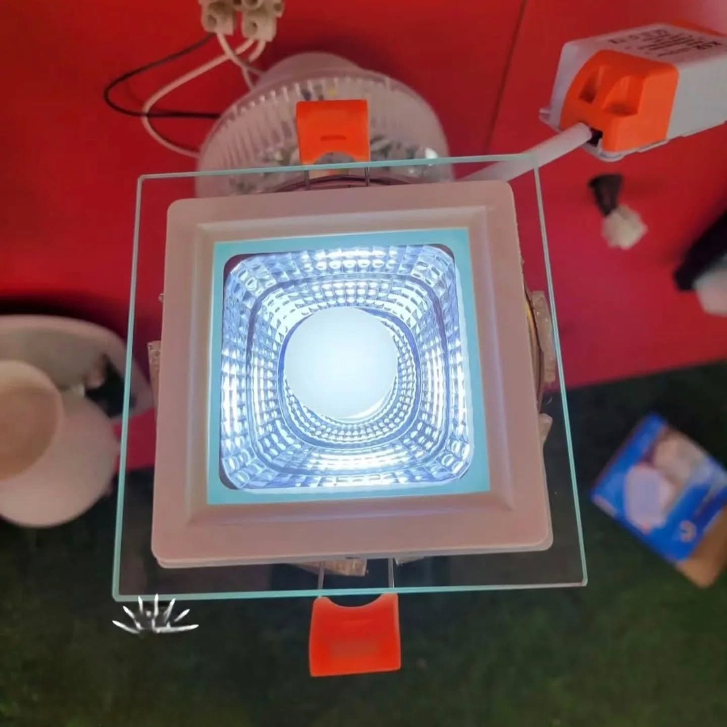 Modern White Square LED Recessed Downlighter