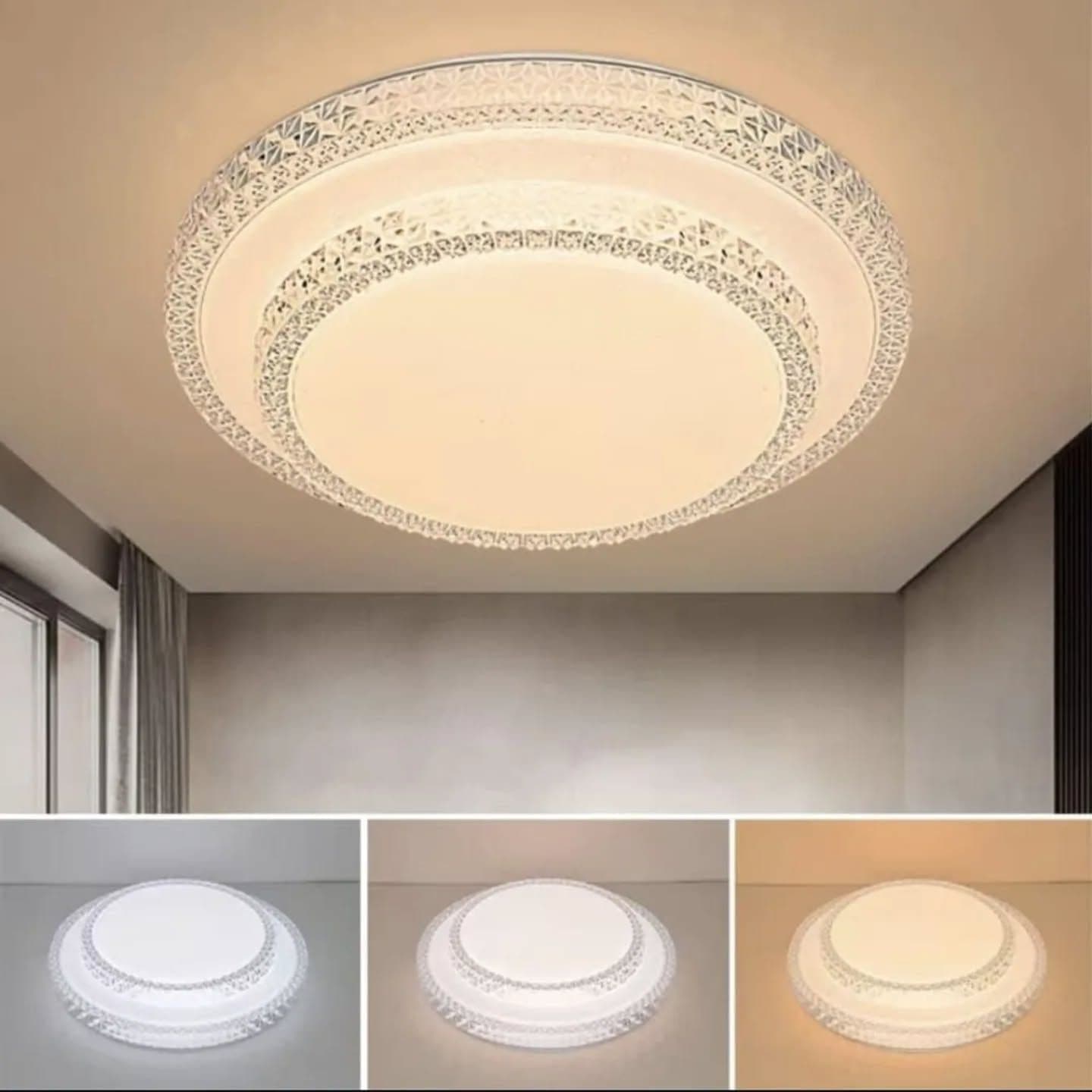 Modern White Geometric LED Chandelier