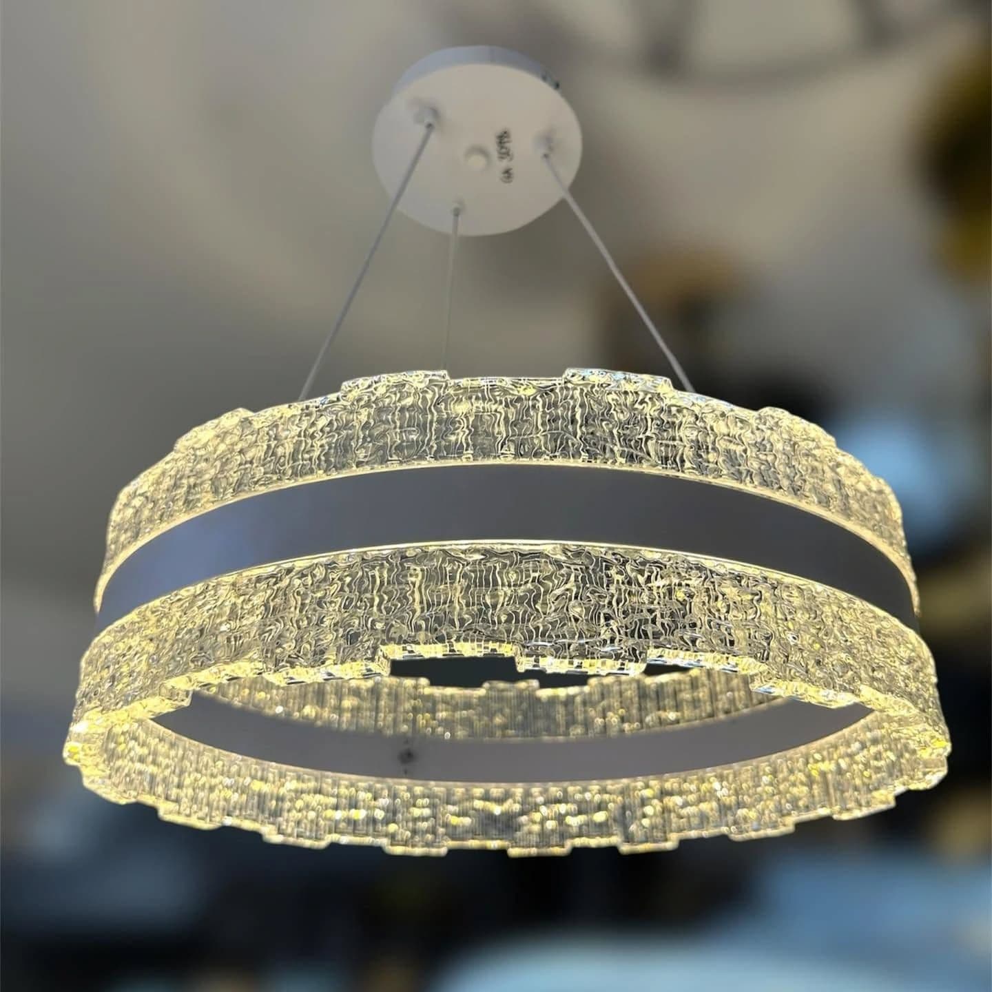 Modern White Ring-Shaped LED Chandelier