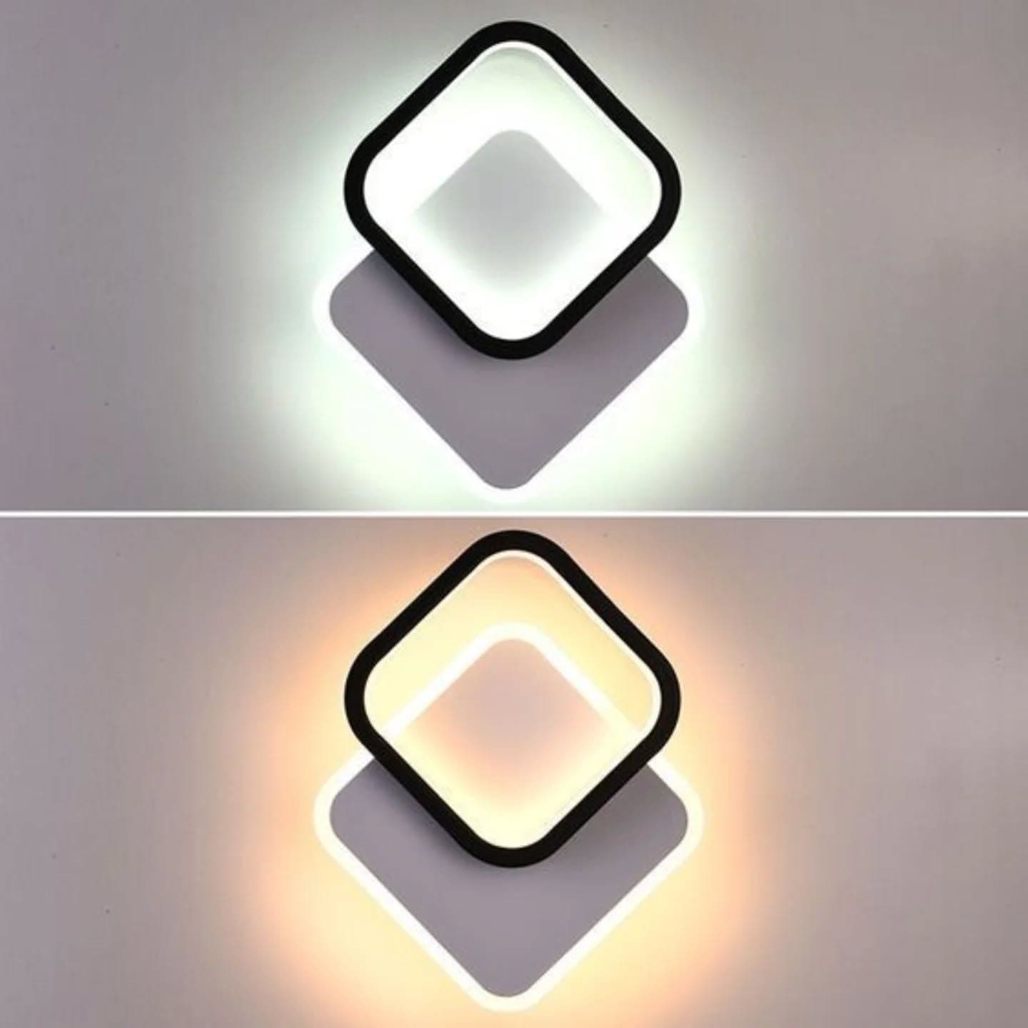 Modern Black Geometric LED Wall Light