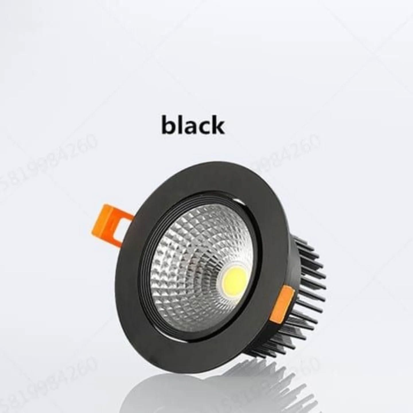 Modern Black Aluminum COB LED Downlighter