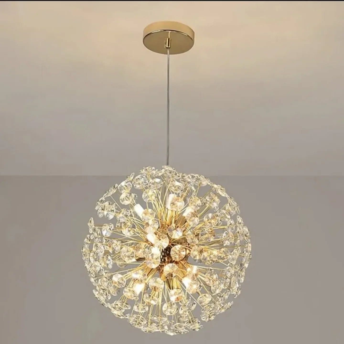 Modern Gold Dandelion Crystal Chandelier