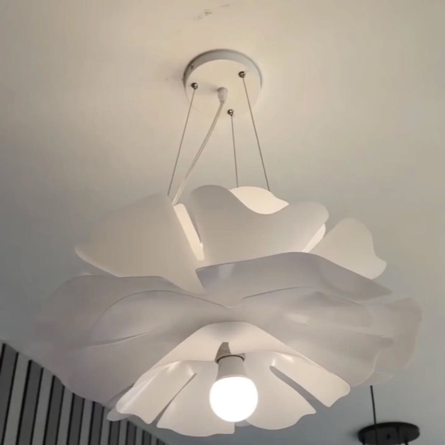 Modern White Petal-Shaped Pendant Light