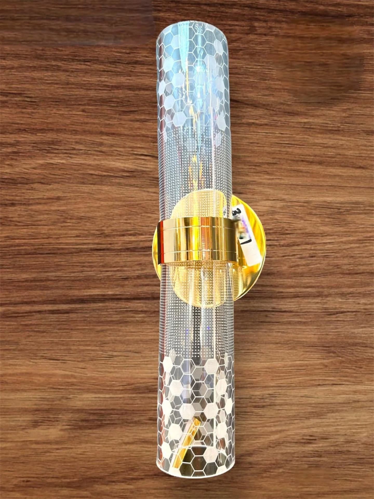 Modern Gold Hexagonal Glass Wall Light