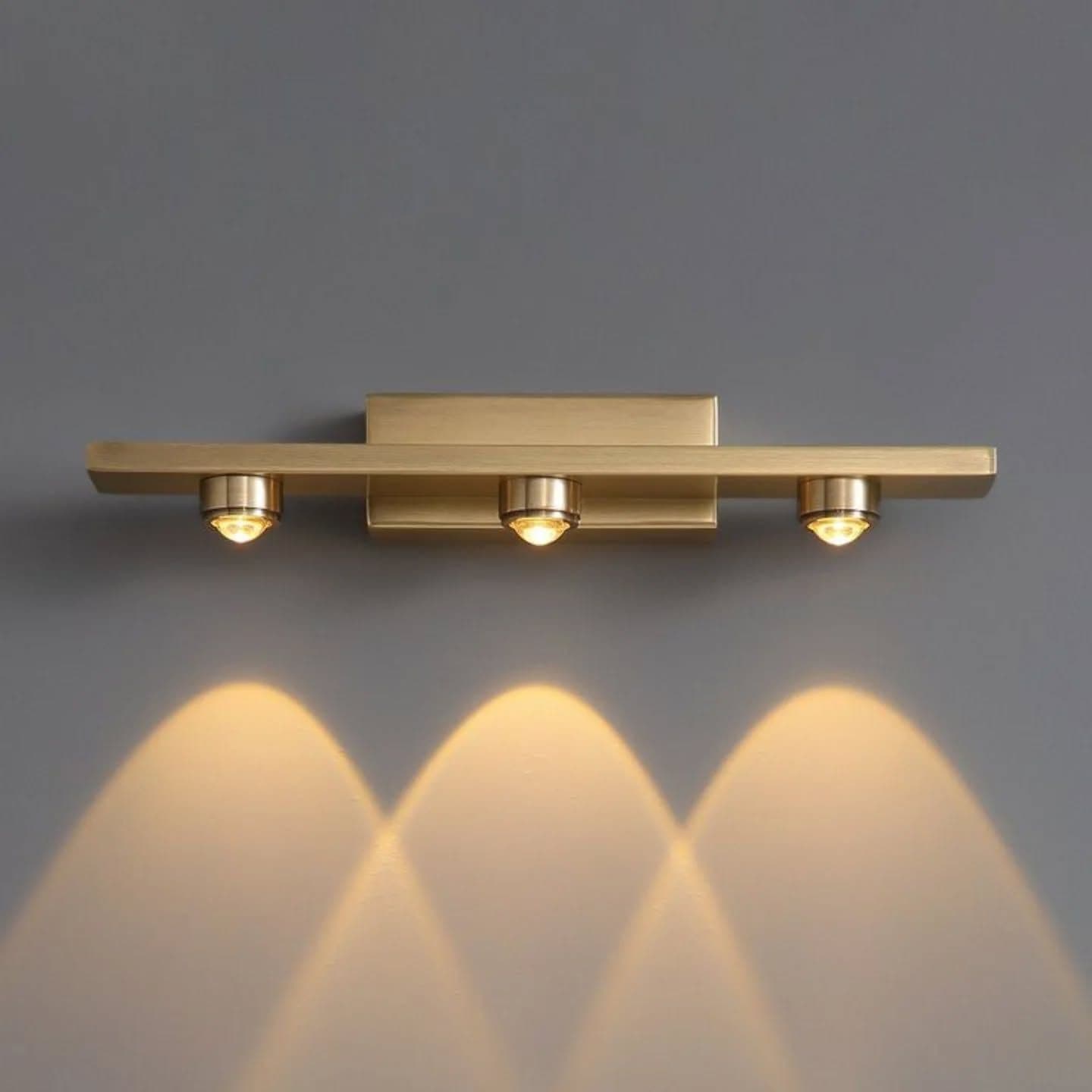 Modern Adjustable Gold Brass Wall Spotlight