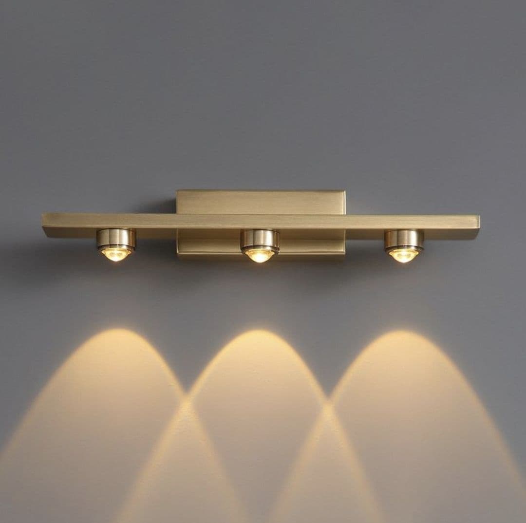 Gold wall light
