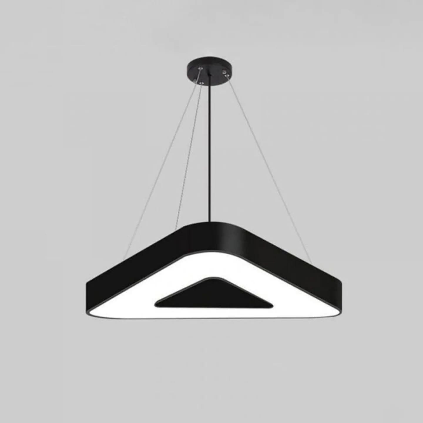 Modern Black & White Geometric LED Pendant Light