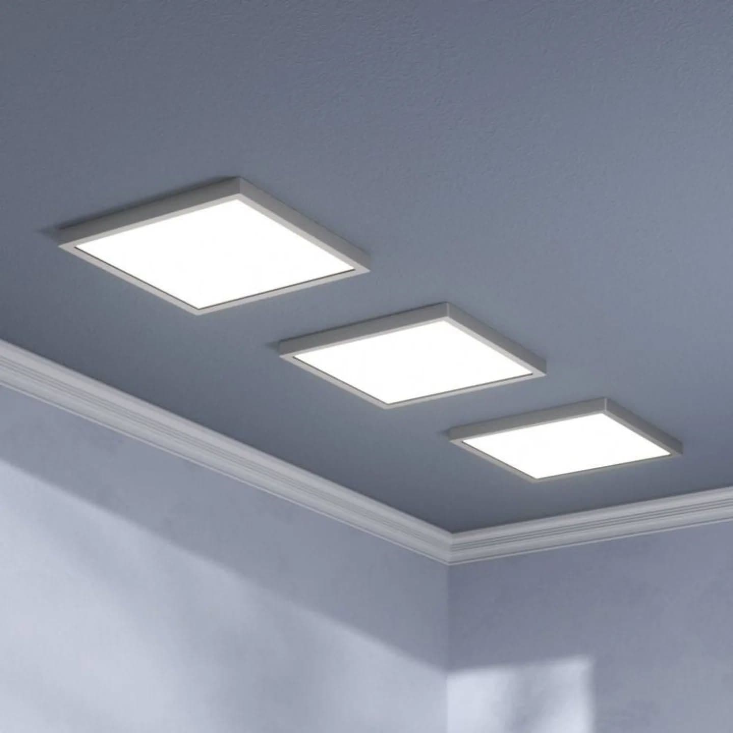 Modern White Recessed LED Square Downlighter - Medium