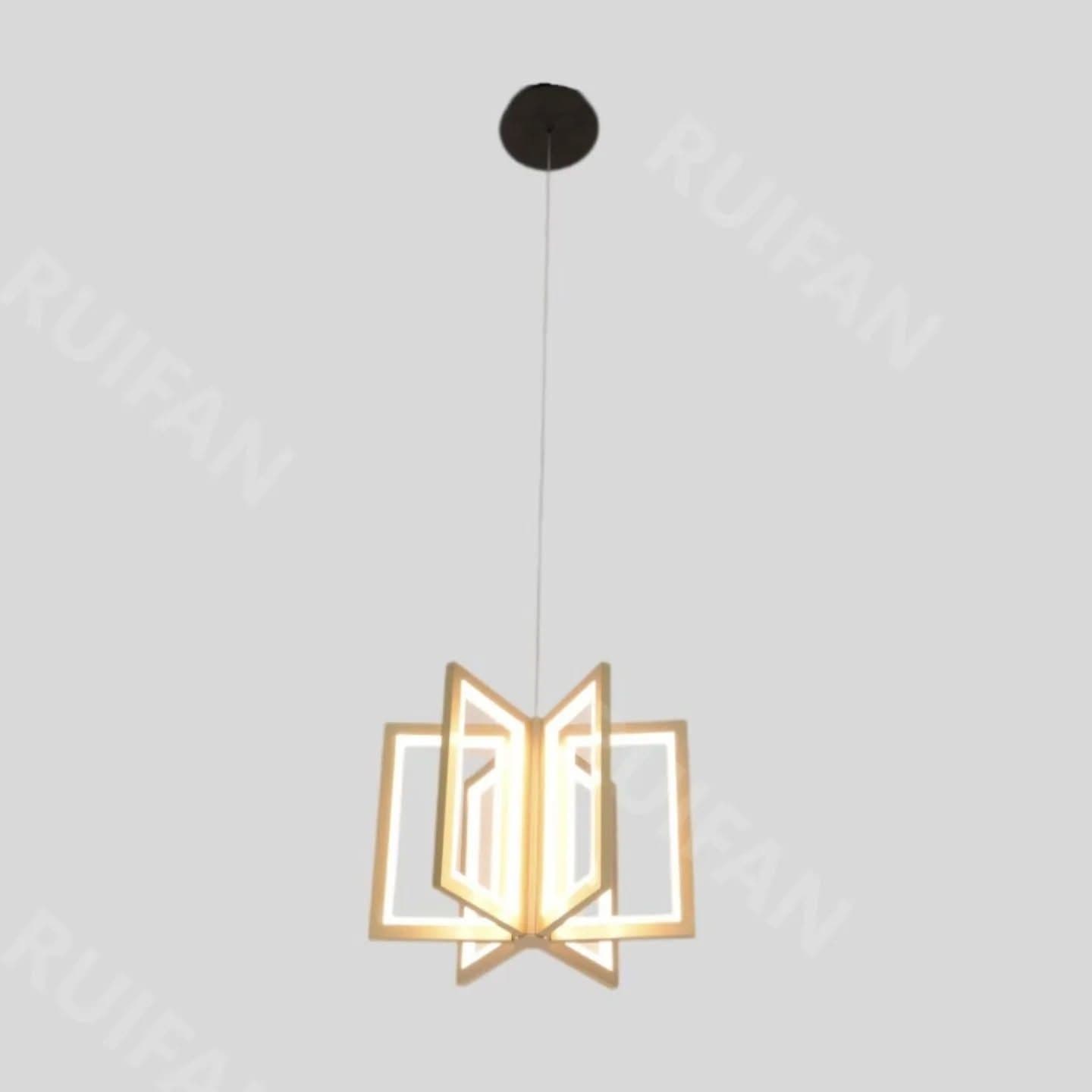 Modern Gold Geometric LED Pendant Light