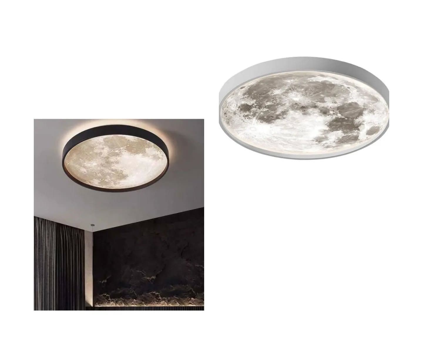 Modern Oversized Moon-Shaped LED Wall Light in White